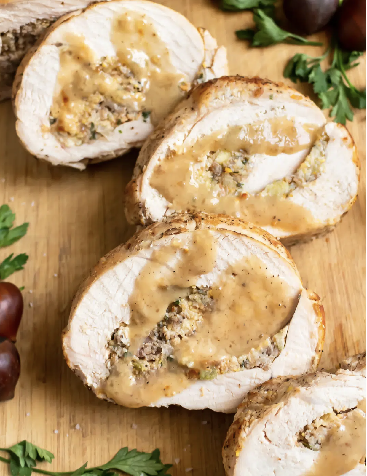 Turkey Stuffing Roulade